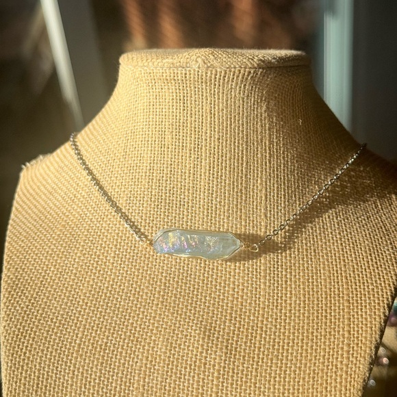 Blue aura pendant made in necklace - Picture 3 of 7